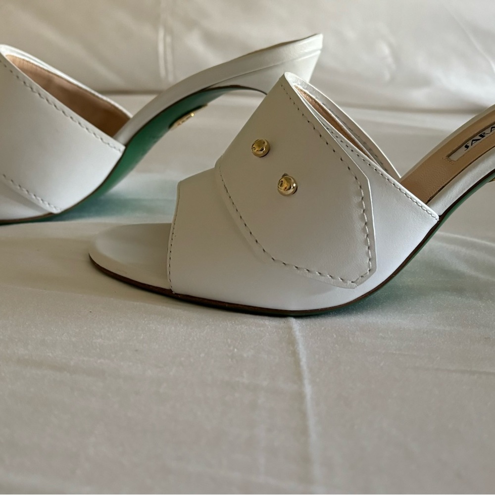 Sara Battaglia white heels